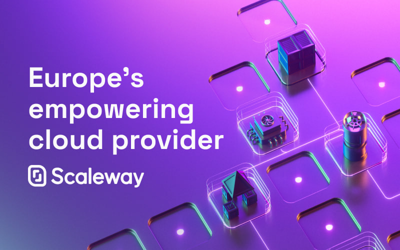 Visuel officiel Scaleway utilisé pour l'annonce Cloud III et cloud public souverain pour l'Union européenne